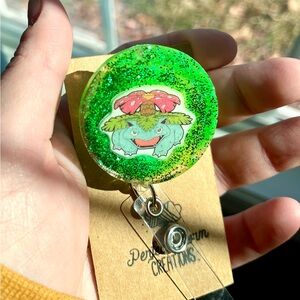 Venusaur Pokemon Handmade Resin Badge Reel